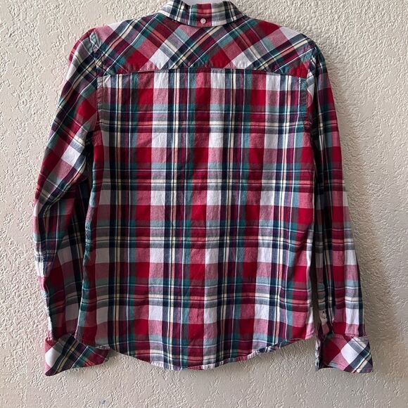Ralph Ralph Lauren RED Button Down Shirt Women’s Medium Plaid - Picture 4 of 9